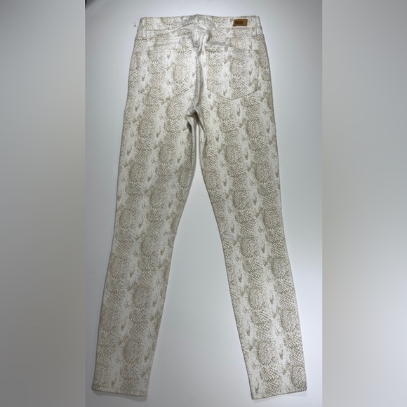 PAIGE Women's Tan Patterned Skinny Jeans - Picture 9 of 10